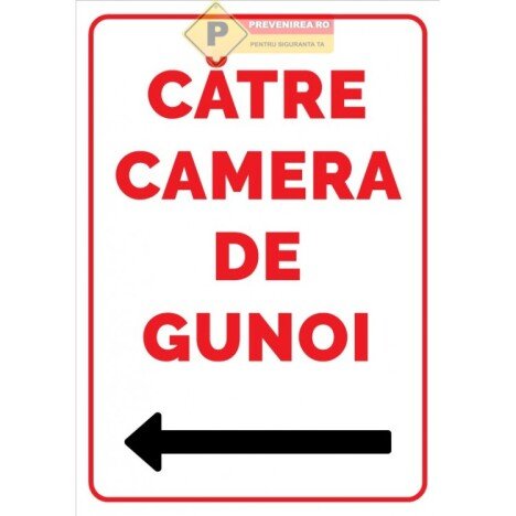 Indicatoare pentru camera de gunoi